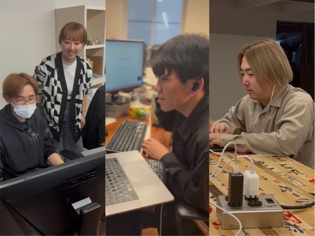 成員們正在 Vibe Coding 中的照片。